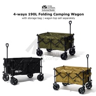 MOBI GARDEN Camping Wagon 190L Camping Trolley 4-ways Folding Large Capacity Trailer Portable Outdoo
