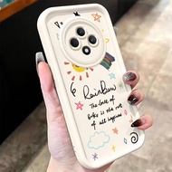 Case For OPPO Reno 12F 4G 12F 5G F27 5G Phone Rainbow Sun Coffee Silicone Soft Shell Shockproof