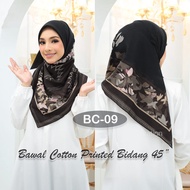 [Fareha Sale] | Fareha Tudung Bawal Anti Kedut Cotton Premium Printed Scarf | Bawal Fareha Cotton Pr