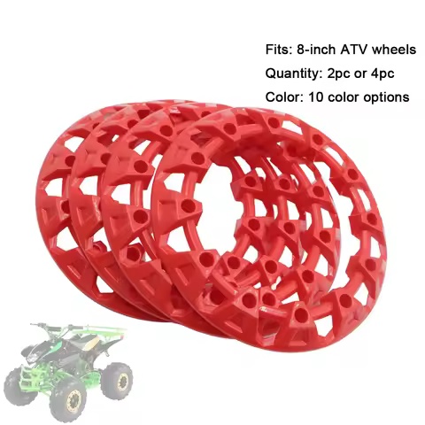 8 Inch Wheel Trim Hub Protection Decor Rim Cap Plastic Cover Tires For ATV Go Kart Dune Buggy Quad B
