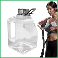 Water Gallon Jug 2.7L Clear Dumbbell Jug Sports Water Bottle with Handle for School Workplace Fitnes