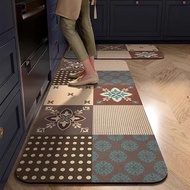 American retro diatomite kitchen and bathroom non-slip absorbent floor mat, foot mat for entrance to
