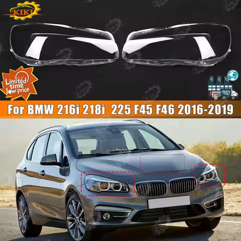 For BMW F45 F46 2 Series Wagon 216i 218i 220i 225i 2016 2017 2018 2019 Car Headlight Lens Clear Lamp