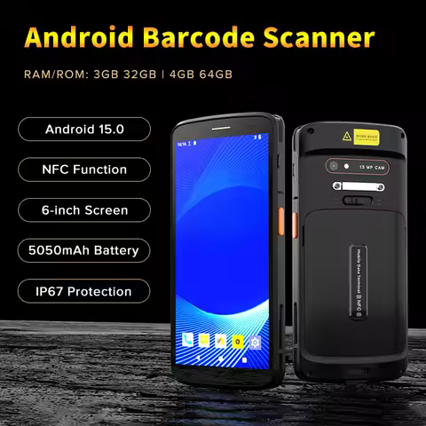 TY820 Industrial Intelligent Data Terminal 1D/2D Barcode Scanner Android 15 5050mAh Battery for Logi