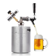 mini keg Pressurized Beer Keg System Stainless Steel Mini Growler Keg Adjustable Beer Tap Faucet Pre