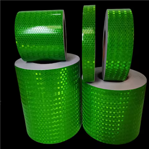 2.5cm/5cm/10cm/20cm*5M Green Reflective Safety Tapes Self-Adhesive Waterproof Reflectors Warning Sti