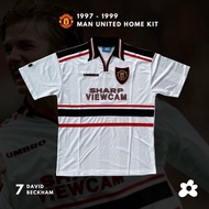 Manchester United 1997 1999 Away 7 David Beckham Jersey