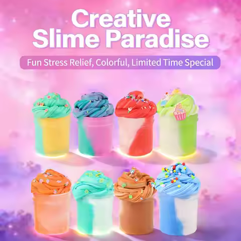 Ultimate DIY Slime Kit Colorful Foam Slime Cotton Slime Set, Creative Fun Slime Craft Paradise for K