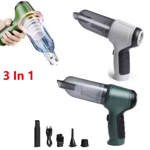 NEW 3 in 1 Handheld Auto Vacuum Home & Car Dual Use120W 9000Pa Car Wireless Vacuum Cleaner Mini Clea