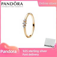100% S925 sterling silver [153631C01] Pandora Era Lab-Grown Diamond Triple Stone Ring