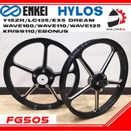 [FREE TUBELESS HEAD] SPORT RIM 505 FG505 ENKEI Y15 Y15ZR LC135 WAVE 100 WAVE 110 WAVE 125 KRISS 110 SYM EBONUS EX5 EX5