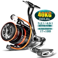 SHIMANO Spinning Reel Fishing Accessories 40Kg Max Drag Power Saltwater Fishing Reel 17+1BB Mesin Pancing Big Trolling Fishing reels  High Speed Spinning Reel HIGH SPEED LURE FISHING CASTING REEL MESIN PANCING