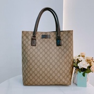 MS0608 Gucci 古馳復古經典花紋手提包包 GG Supreme Vertical Tote Canvas