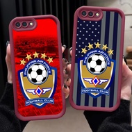 A-16 Air Force FC Case for Realme C2S C2 OPPO A12E A1K A3S Wine Red