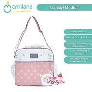 Omiland Tas Bayi Medium Saku Depan Baby Travel Diaper Bag Multifungsi Berry Baby