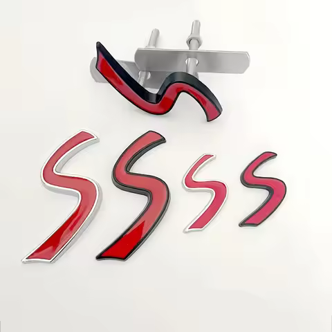 3D Metal Red Cooper S Logo Letters Car Trunk Emblem Badge Decal For Mini Cooper S R56 R50 R53 F56 F5