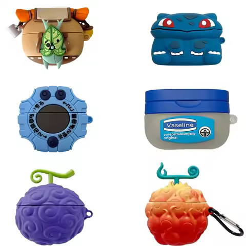 For Apple Beats Studio Buds Earphone Cases Cartoon Cosmetic Devil Fruit Anime Coffee Cup Silicone Co