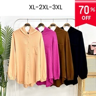 PLUSSIZE MURAH CARDIGAN JACKET HOODIE IRONLESS KAIN SEJUK PEREMPUAN STYLE MUSLIMAH KOREAN FASHION Ho