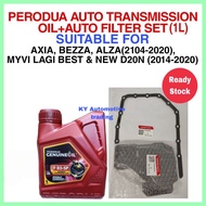 PERODUA ATF D3-SP 1L AUTO TRANSMISSION OIL WITH AUTO FILTER GASKET AXIA MYVI LAGI BEST D20N BEZZA AL