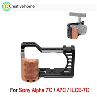 PULUZ Video Camera Cage For Sony Alpha 7C / ILCE7C / A7C Camera Metal Stabilizer Rig Cage with 1/4 3