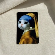 NFC 電子名片 戴珍珠耳環的貓