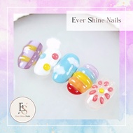 [ESNails] 3D Art Press On Nails Custom Nail Art False Nails Stick-on Fake Nails Spot On Manicure