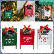 [DolitybdMY] Letters to Santa Mailbox Decorative Pendant Ornament Christmas Mailbox Vintage Design M