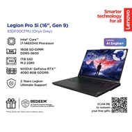 Lenovo Legion Pro 5 16IRX9 GeForce RTX 4060 - Onyx Grey (16"/I7-14650HX/16GB 1TB SSD) [Free Lenovo B