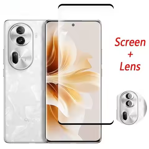 2in1 Full Cover Tempered Glass for Oppo Reno 14 13 12 11 5G Find X8 X7 X6 X5 X4 Ultra S N5 N3 N2 Scr