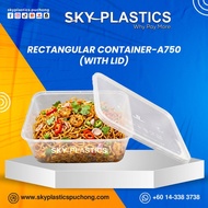 Abba A750 Rectangular Disposable Plastic Food Container [ 50sets± ] | Disposable Container | Bekas M