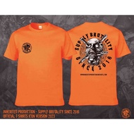 Original Inherited Production Tshirt - Supply Brutality Since 2016 (orange)