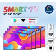 TENTECH SMART TV 4K QLED ANTI PECAH TAK PERLU RISAU TV PECAH LAGI 55/65/85/98 INCI PUN ADA.