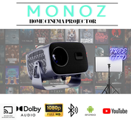 MONOZ A10 Smart Projector 8000lumens Android 11 Version Projector 4K Ultra HD 1080P LED A10 Projector for Home Theater Android TV Box Laser Projector