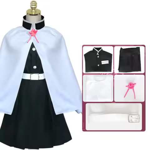 Anime Kanao Tsuyuri Kanawo Cosplay Costume Dress Clothing Kimono Outfit Wig Butterfly Headdress