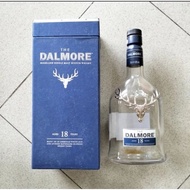 Empty Used Glass Bottles Blue box the Dalmore 18 700 ml