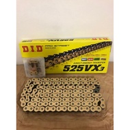 DID Chain 525VX3 120L X-Ring GOLD BLACK