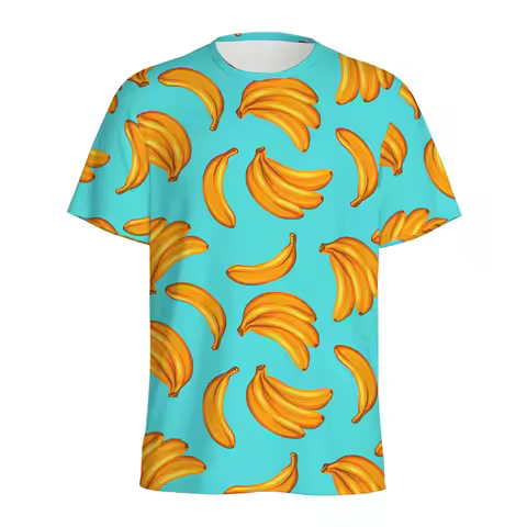 Aloha Banana 3d Printed T-shirt For Men Fashion Casual Short Sleeve Tops Summer Fruits Graphic Tees 