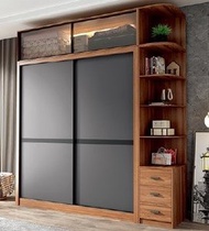 找得 - 120CM 2門 推拉門單衣櫃 全深灰木門48寸推拉門單衣櫃 17028