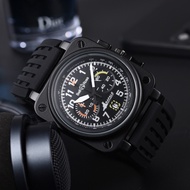 New Casual Aviation Style Square Quartz Men's Watch Chronograph Calendar Waterproof Men's Watch