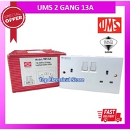 13A DOUBLE SWITCH SOCKET / 13A 2 GANG SWITCH SOKET (UMS) SIRIM 2213A