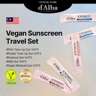 [d'Alba] Vegan Sunscreen 5-Piece Set (Essence Sun 1ml * 3ea + Mild Sun 1ml * 3ea + Tone-up Sun 1ml *