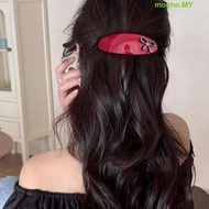 MOCHO Sweet Elliptical Acetate Hair Clips, Colorful Bow Large Size Curved Ellipse Hairpins, Trendy T