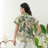 Nuansa Batik Blouse Batik / Kemeja Batik Lengan Pendek Bahan Katun