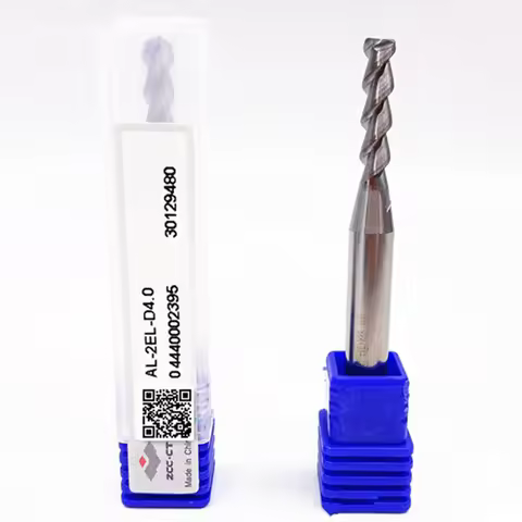 ZCC.CT AL-2EL-D3.0 / AL-2EL-D4.0 / AL-2EL-D5.0 / AL-2EL-D6.0 2 Flute Flat end mills 1pcs/box