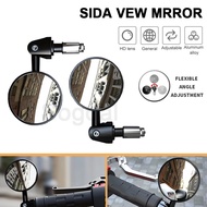 End Rear Mirror For Bike Side Mirror For Motorcycle Round Bar Classic Side Mirror Universal 2Pac