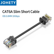 JOHETY Cat6a Short Flat Ethernet Patch 28AWG RJ45 UTP Cable 1G Support Cat 6 Patch Cable for NAS Pat