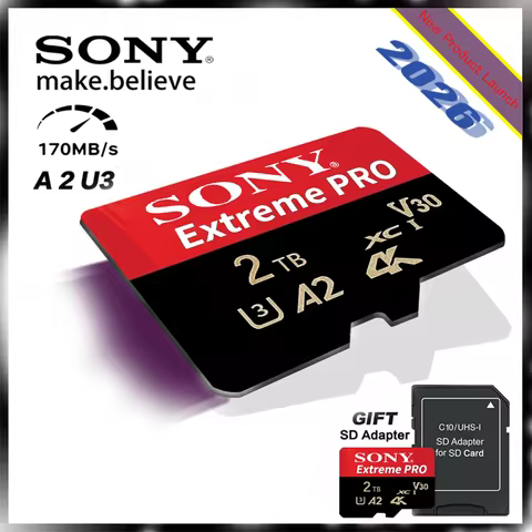 Sony Extreme pro Micro SD Card SDXC UHS-I A2 U3 V30 with Adapter for Camera DJI - High-Speed Memory 
