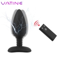 VATINE Wireless Remote Control Electric Shock Anal Plug Vibrator Prostate Massager Vibrator 10 Frequency Sex Toys For Me