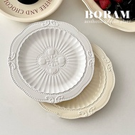 TEMARUMA BORAM Korean Aesthetic Plate Aesthetic Ceramic Dessert Cafe Plate/