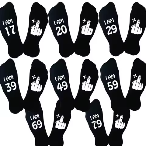 Funny Rude 18th 21st 30th 40th 50th 60th 70th 80th happy Birthday party decoration Socks sister frie